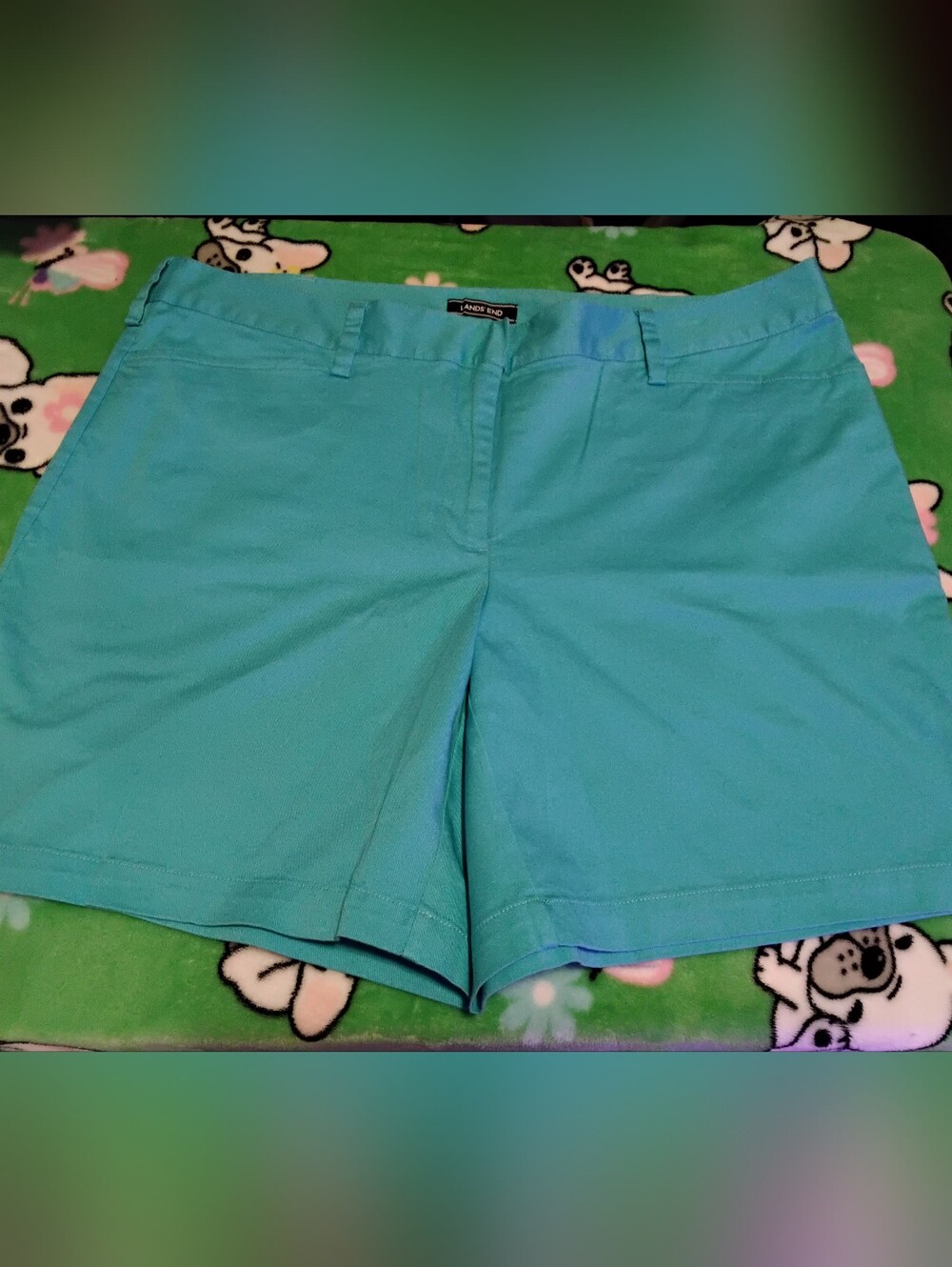 Land's End Women's size 18W bright blue bermuda shorts with Stretch 40W 7L